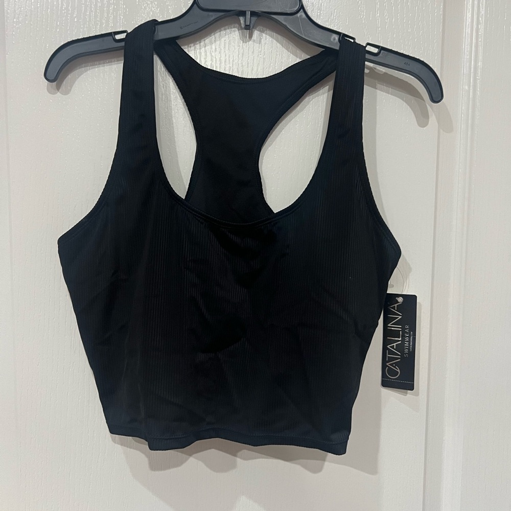 Catalina Black Ribbed Swimwear Tank Size: Medium (NWT!!!!)